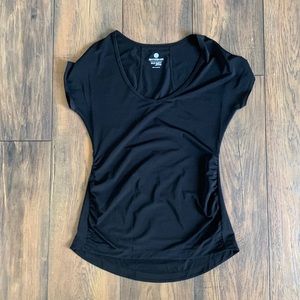 (2/$10) Old Navy Active Side Rouched Black Tee